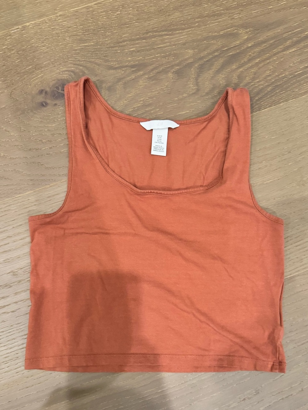 H&M Women's Rust Orange Tank Crop Top